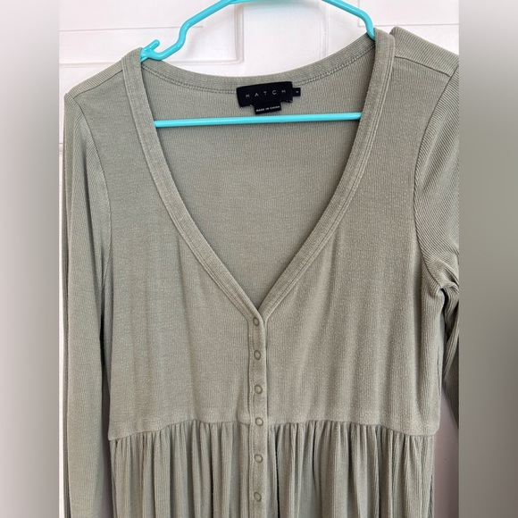 Hatch Size 2 Sage Green Maxi Nursing Maternity Dress - Picture 2 of 5